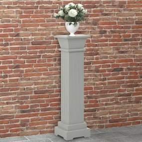 Piedistallo Per Piante Quadrato Classico Grigio 17x17x66 Cm Mdf /