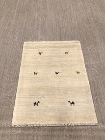 Gashguli Tappeto 90x70 Beige (Iran) Annodato A Mano