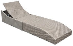 Lettino da giardino in rattan bianco/beige Akland - Bonami Selection