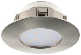 Faretto Incasso Contemporaneo Pineda Policarbonato Nichel Satinato Led 4,9W