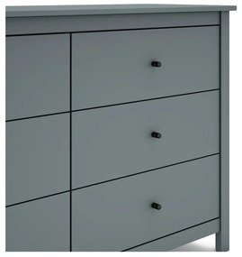 Cassettiera verde polveroso in pino massiccio 130x80x45 cm Misti – Marckeric