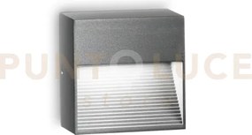 Down applique a parete ip44 antracite 1 luce attacco g9