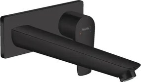 Rubinetto per lavabo Talis nero HANSGROHE getto laminare cristallino a canna alta