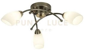 Opera 3lt flush - metallo ottone anticato e vetro opalino