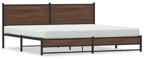 Giroletto Senza Materaso İn Metallo Rovere Marrone 200x200 Cm /