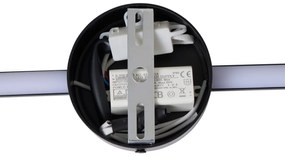 Lampada da parete moderna nera 100 cm con LED - Clockwise