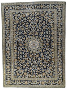 Kashan Tappeto persiano 300 x 410 Blu (Iran) Annodato A Mano