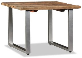 Tavolino da caffè in legno massello recuperato 55x55x40 cm