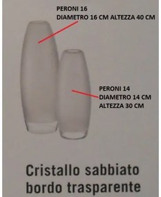 De majo ricambio vetro satinato bianco + fascia trasparente peroni 16