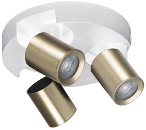 Kanlux 38967 - Faretto LAURIN 3xGU10/10W/230V ottone/bianco