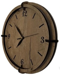 Li-Go 23628/DUB3 - Orologio da parete LED/1xAA Ø 32 cm rovere chiaro/tondo