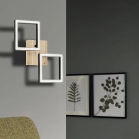 Applique LED industriale Rog grigio IP20, luce bianco naturale 2000 lumen, INSPIRE