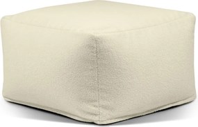 Puof a sacco grigio chiaro con rivestimento in bouclé Softbox MooG – SLOWDOWN