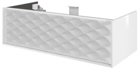Mobile da bagno sotto lavabo SENSEA Neo bianco laccato lucido L 105 x H 32 x P 48 cm 1 cassetto, lavabo non incluso