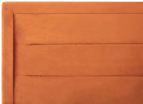 Letto con contenitore in velluto arancione scuro 180 x 200 cm ROUEN Beliani