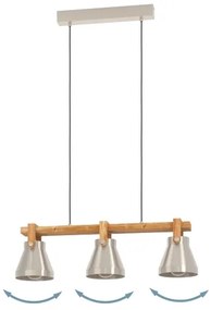 Eglo 43952 - Lampadario a sospensione con filo CAWTON 3xE27/40W/230V