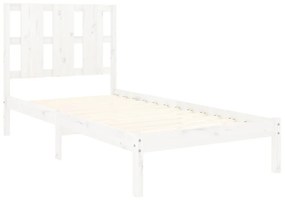 Giroletto bianco in legno massello 90x190 cm single