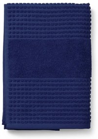 Asciugamano tipo terry blu scuro in cotone organico 70x140 cm Check – JUNA