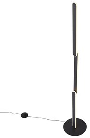 Lampada da terra di design nera con LED dimmerabile a 3 livelli - Gate