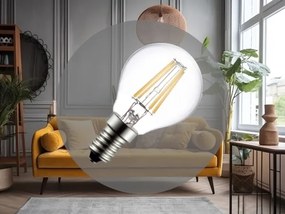 Lampadina LED a filamento G45 E14/6W/230V 4000K