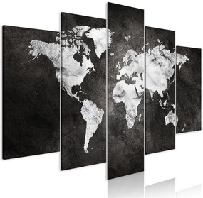 Quadro  Dark World (5 Parts) Wide  Colore bianco e nero, Dimensioni e Misure 100x50