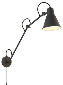 Applique Moderna Swinf Arm Acciaio Grigio Oro 1 Luce E27