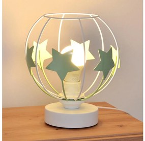 Lampada da tavolo per bambini STARS 1xE27/15W/230V verde/bianco