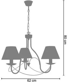 Tosel  Lampadari, sospensioni e plafoniere Lampada da Soffitto tondo metallo pois bianchi  Tosel