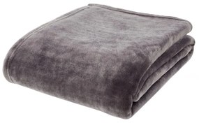 Coperta grigio scuro in micropile 130x170 cm Raschel Velvet – Catherine Lansfield