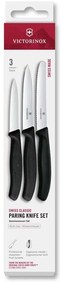 Victorinox - Set di 3 coltelli da cucina per verdure SWISS CLASSIC, nero
