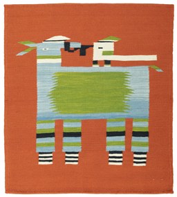 Kilim Tappeto orientale 90 x 100 (Tacchino) Tessuto A Mano