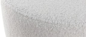 Pouf design tessuto effetto lana bouclé écru D70 MERIBEL