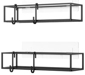 Mensola da bagno autoportante in acciaio nero Cubiko - Umbra