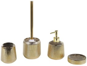 Set accessori bagno ceramica oro PINTO Beliani