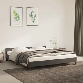 Giroletto Senza Materasso Grigio Scuro 160x200 Cm Velluto /