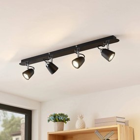 Lindby Noria faretto soffitto, nero, 4 luci