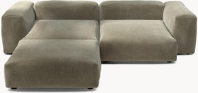 Divano angolare componibile 3 posti in velluto a coste Vetsak