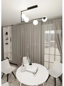 Lampadario a sospensione con supporto rigido SOMA 4xE14/10W/230V nero/bianco