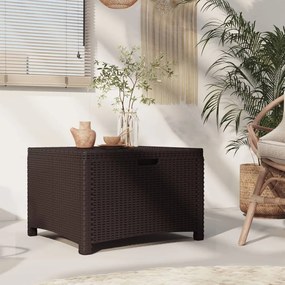 Baule Da Giardino 60x54x41 Cm İn Rattan Pp Marrone /