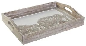 Vassoio per aperitivi DKD Home Decor Intaglio 40,5 x 30,5 x 7 cm Elefante Marrone Indiano