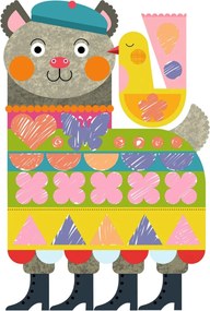 Gioco d'arte - Animali da colorare secondo il modello