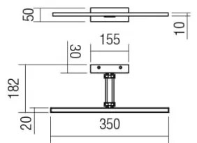 Redo 01-3461 - Lampada LED da quadro LINEAR LED/8W/230V 35 cm CRI 92 nero