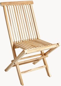 Set di 2 sedie pieghevoli da giardino in legno di teak Jepara