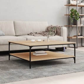 Tavolino Salotto Rovere Sonoma 100x100x40 Cm Legno Multistrato /