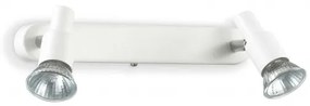 Ideal Lux -  SLEM AP2 - Applique  - Montatura in metallo con finitura in nickel satinato od ottone satinato, bianco, cromo. Corpo luce posizionabile con rotazione dello stelo e snodo per l'inclinazione. Dimensioni: 260x130x130 mm.