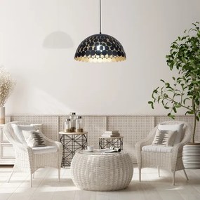 Lampadario a sospensione con filo LISA BLACK 1xE27/60W/230V