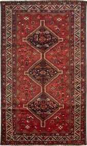 Shiraz Tappeto persiano 270 x 160 Rosso (Iran) Annodato A Mano
