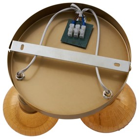 Faretto da soffitto moderno oro con vetro ambra rotondo 3 luci - Teddy