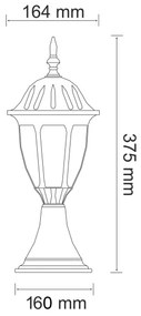 Lampada da esterno FLORENCJA 1xE27/20W/230V IP43