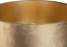 Lampada da terra oro con paralume bronzo e interno oro 50cm - Linden